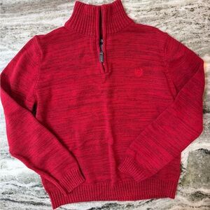 Chaps Kids Red Half-Zip Sweater Pullover
Size Youth Large